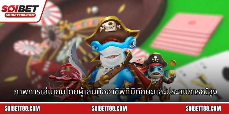 ภาพการเล่นเกมโดยผู้เล่นมืออาชีพที่มีทักษะและประสบการณ์สูง