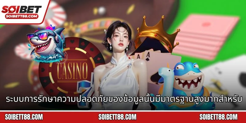 ระบบการรักษาความปลอดภัยของข้อมูลนั้นมีมาตรฐานสูงมากสำหรับสมาชิก